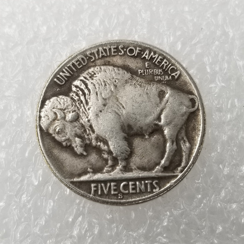 Antique Crafts Wanderer Silver Plated Coins Buffalo Commemorative Coin