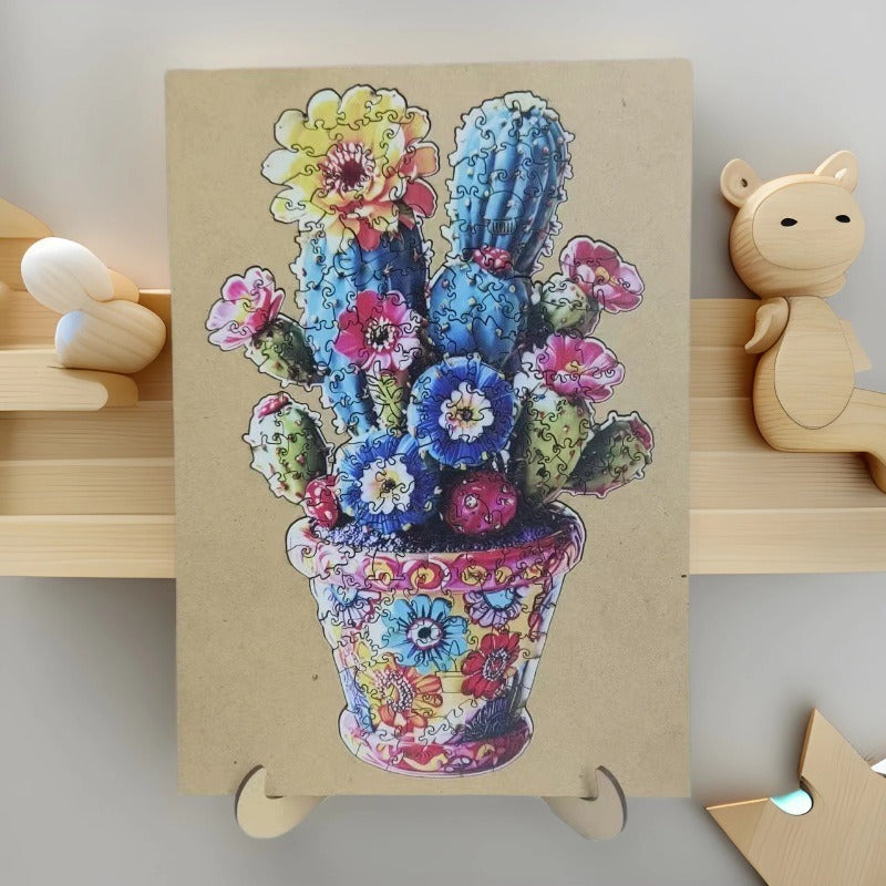 Wooden Puzzle With Photo Frame Plant
