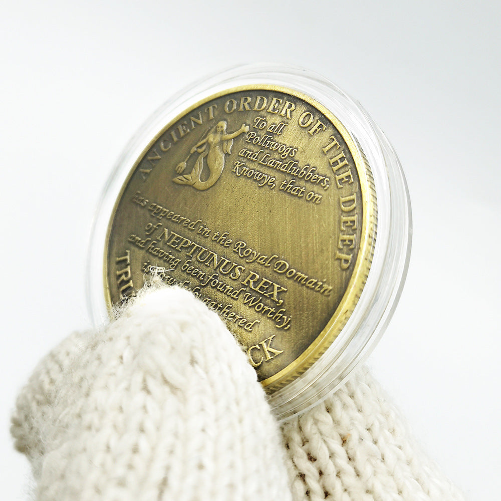 Commemorative Medal Bronze Coins Sailor Boat