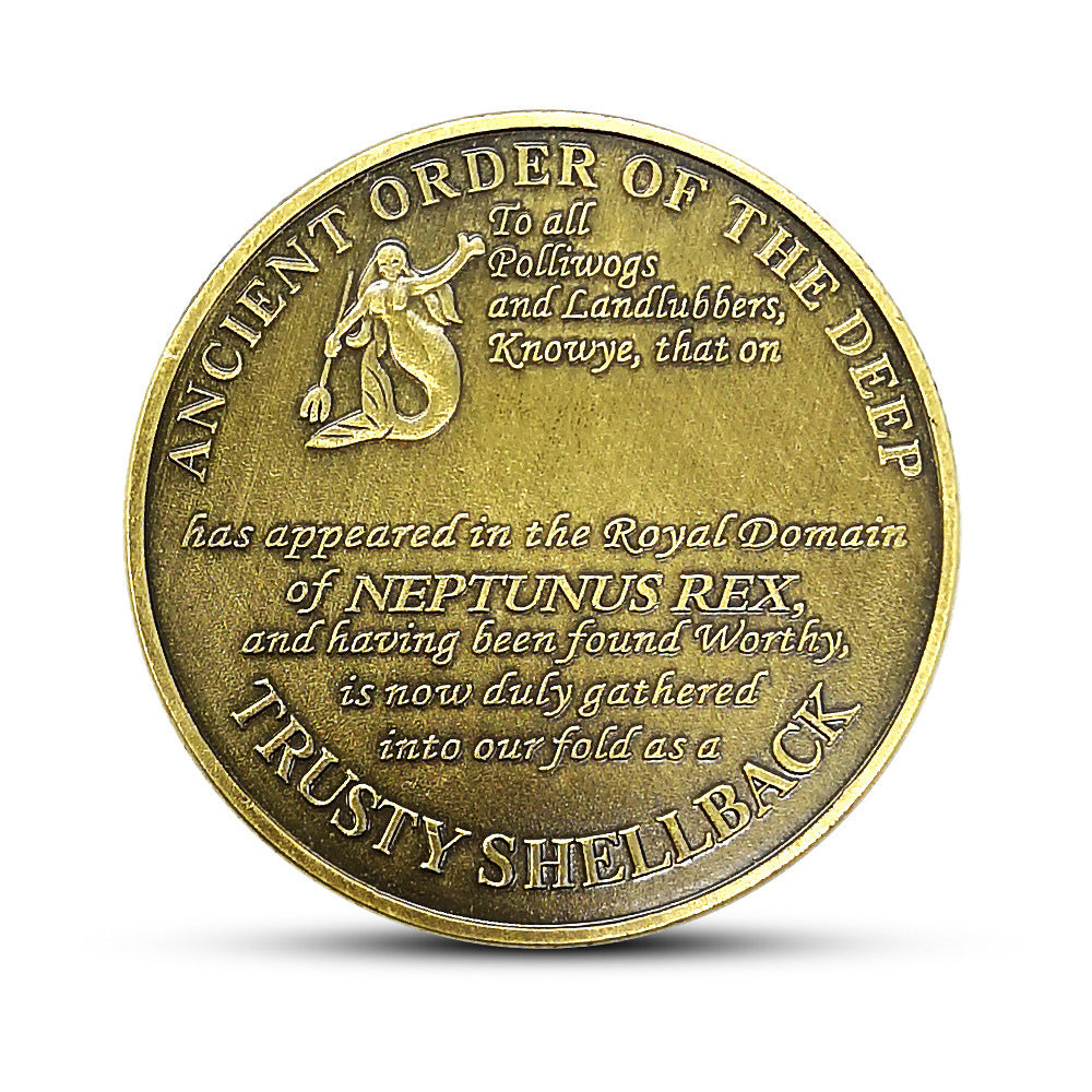 Commemorative Medal Bronze Coins Sailor Boat
