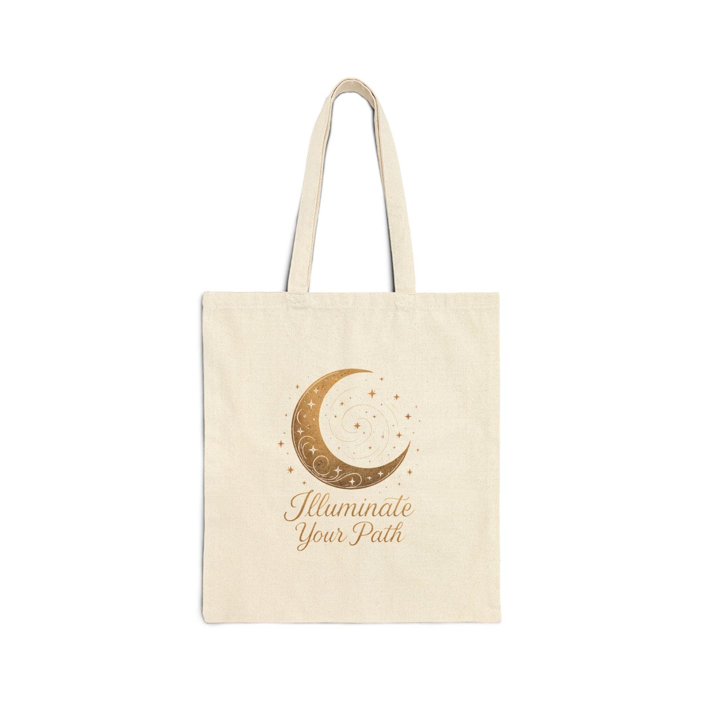 Cotton Canvas Tote Bag: Moon Design, Eco-Friendly Market Bag