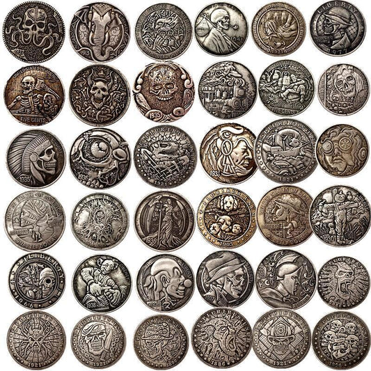 Antique Copper And Old Silver Commemorative Coins For Vagrants
