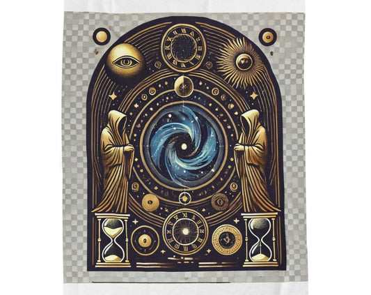 Celestial Velveteen Plush Blanket: Mystical Astrology Decor